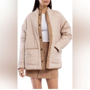 Blank nyc floral quilted jacket